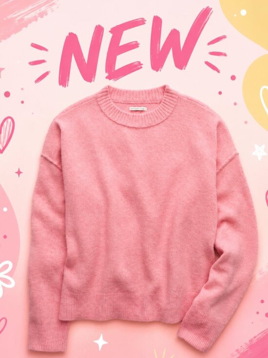 American Eagle Outfitters Sweaters - NEW!!! AMERICAN EAGLE PINK SO SOFT CREW NECK SWEATER - SIZE XL